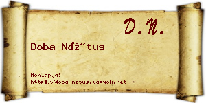 Doba Nétus névjegykártya